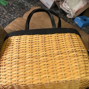 Stylish Black and Tan Woven Women's Bag